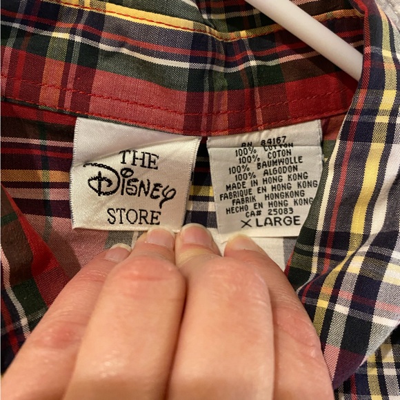Disney Store Mickey Mouse Men's Button Down Shirt Long Sleeve Size XL Red - Picture 4 of 7